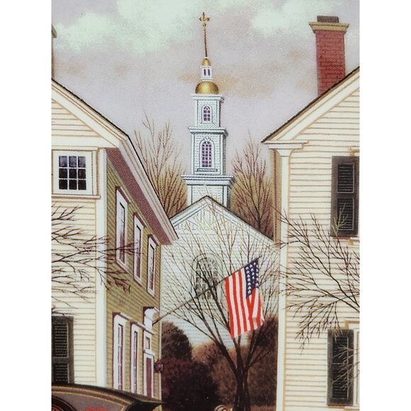 A Farewell Kiss Wall Decor Plate 1994 Porcelain 8" Hometown Memories Charles W - Picture 3 of 14